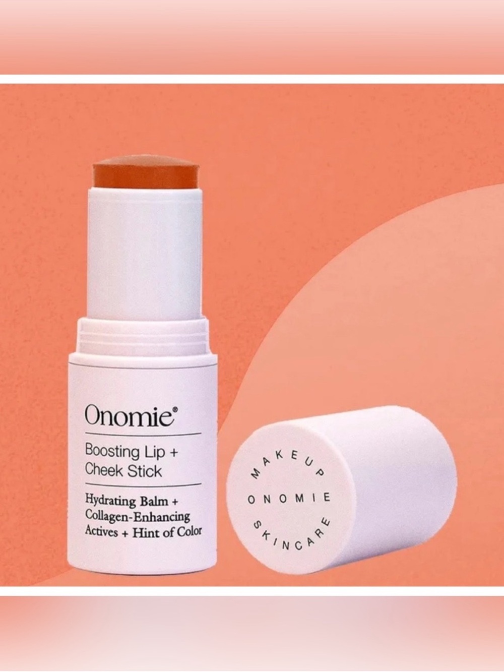 Onomie Boosting Lip + Cheek Stick - Rani - Toasted Papaya - NIB
